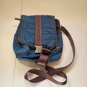 Ellington Teal Quilted Crossbody Bag Adjustable Strap Buckle Closure